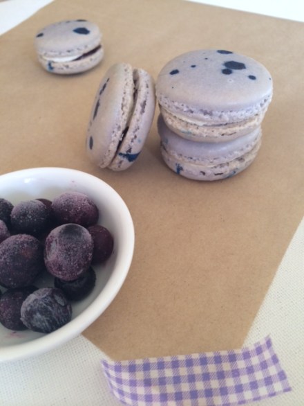 Lavender and Blueberry Macarons
